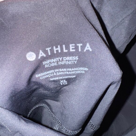 Athleta Infinty Dress Blue And Black Print Lined Racer Back Mini Dress XL NWT - Picture 5 of 10